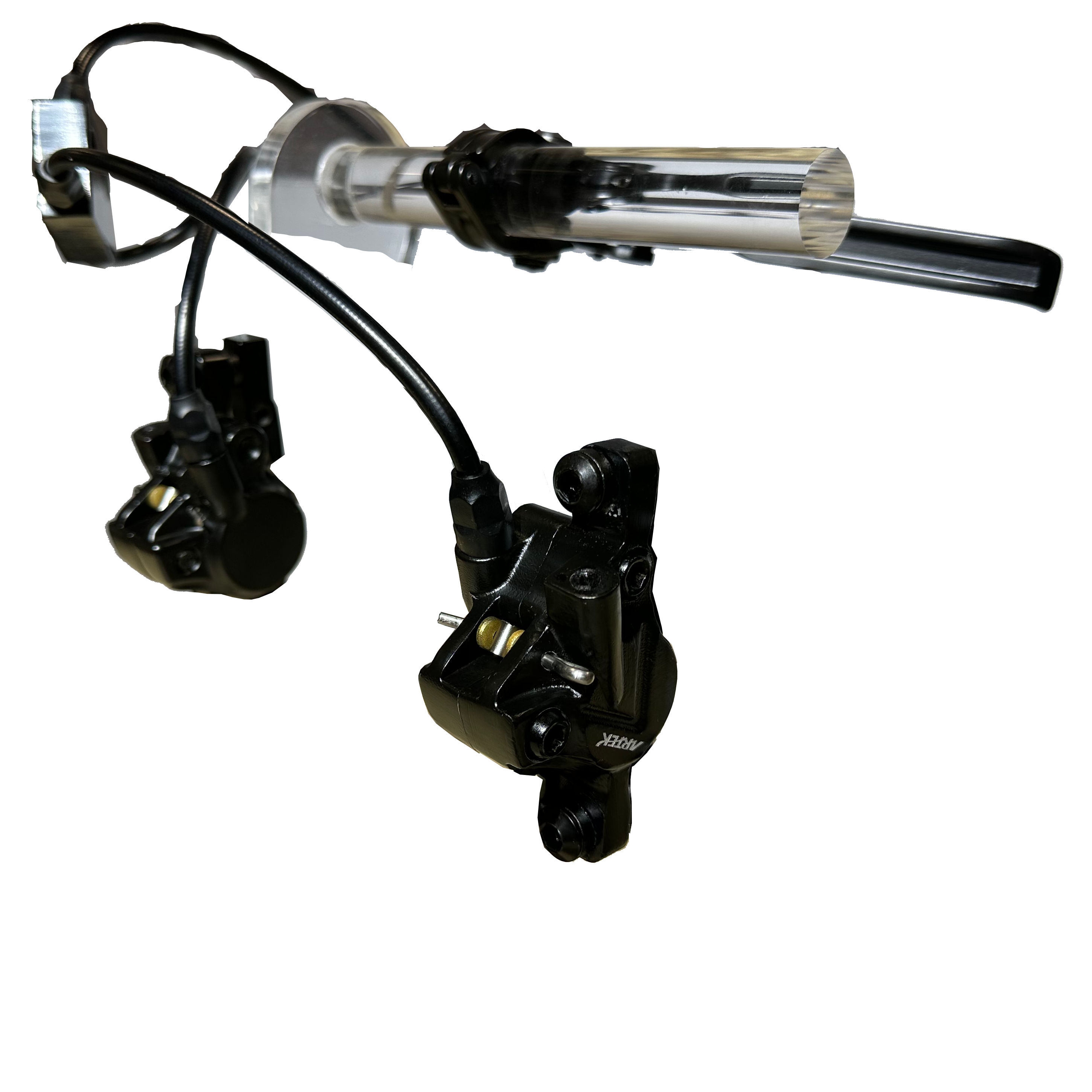 DB-HT214RG Trike Hydraulic Disk Brake Set with Dual Mirrored 2-Piston Calipers and Lock Pin